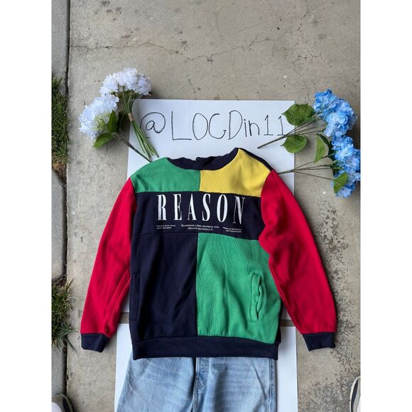 Reason Clothing Multicolor Patchwork Hoodie – Statement Streetwear - Picture 2 of 3
